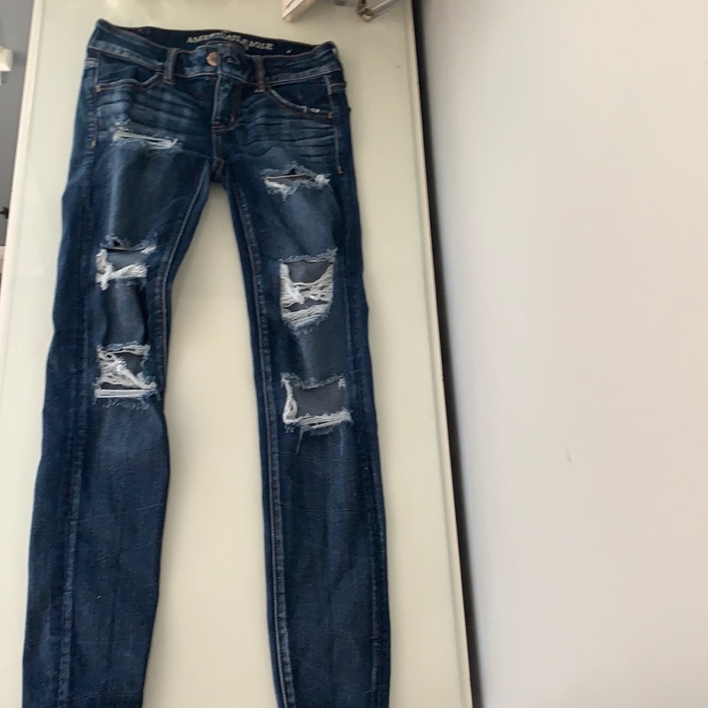 Dark wash Ripped jeans